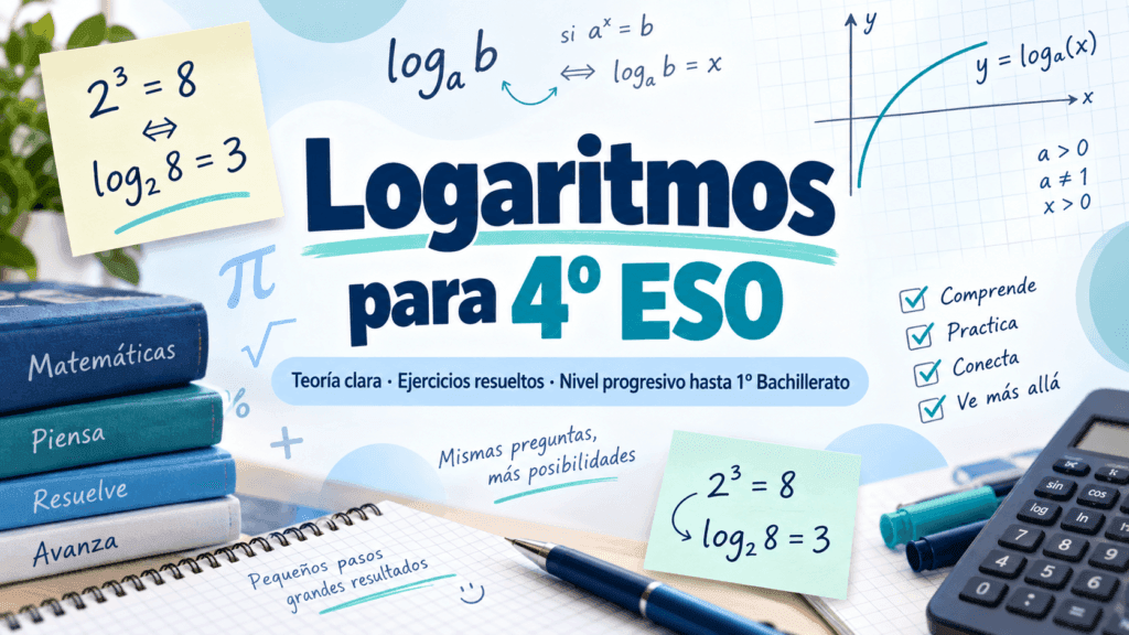 Logaritmos para 4º ESO con teoría y ejercicios resueltos