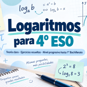 Logaritmos para 4º ESO con teoría y ejercicios resueltos