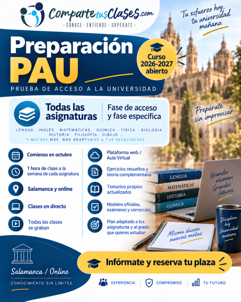 Grupos PAU 2027 - Compartetusclases